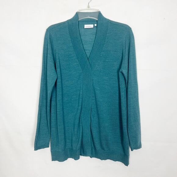 FOIL 100% Merino Teal Blue Pullover Sweater Size Small - Picture 1 of 11